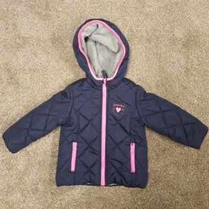 2T Osh Kosh Blue And Pink Girls Coat